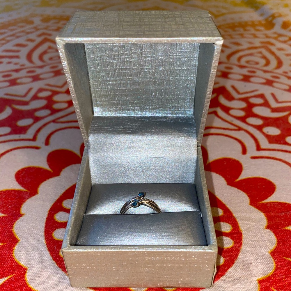 Beautiful blue diamond ring from Zales.